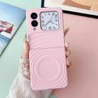 For Huawei nova Flip Wave Texture MagSafe Skin Feel PC Phone Case(Pink) - 2