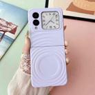 For Huawei nova Flip Wave Texture MagSafe Skin Feel PC Phone Case(Purple) - 2