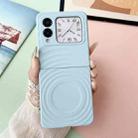 For Huawei nova Flip Wave Texture MagSafe Skin Feel PC Phone Case(Light Blue) - 2