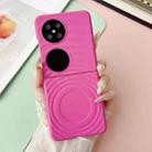 For Huawei Pocket 2 Wave Texture MagSafe Skin Feel PC Phone Case(Rose Red) - 2