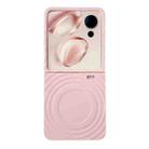 For Honor V Flip Wave Texture MagSafe Skin Feel PC Phone Case(Pink) - 1