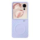 For Honor V Flip Wave Texture MagSafe Skin Feel PC Phone Case(Purple) - 1