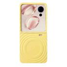 For Honor V Flip Wave Texture MagSafe Skin Feel PC Phone Case(Yellow) - 1