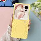 For Honor V Flip Wave Texture MagSafe Skin Feel PC Phone Case(Yellow) - 2