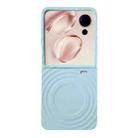 For Honor V Flip Wave Texture MagSafe Skin Feel PC Phone Case(Light Blue) - 1