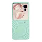 For Honor V Flip Wave Texture MagSafe Skin Feel PC Phone Case(Mint Green) - 1