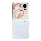 For Honor V Flip Wave Texture MagSafe Skin Feel PC Phone Case(White) - 1