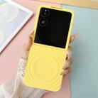For Xiaomi Mix Flip Wave Texture MagSafe Skin Feel PC Phone Case(Yellow) - 2