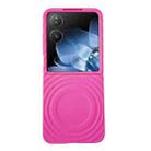 For Xiaomi Mix Flip Wave Texture MagSafe Skin Feel PC Phone Case(Rose Red) - 1
