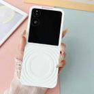 For Xiaomi Mix Flip Wave Texture MagSafe Skin Feel PC Phone Case(White) - 2