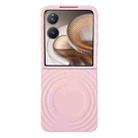 For Xiaomi Mix Flip 2 Wave Texture MagSafe Skin Feel PC Phone Case(Pink) - 1