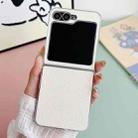 For Samsung Galaxy Z Flip6 Litchi Texture Leather Clear Jelly PC Phone Case(White) - 2