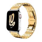 For Apple Watch 38 / 40 / 41 / S10 42mm 20mm xDfind Seven-bead Solid Stainless Steel Watch Band(Gold) - 1
