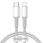 Baseus 20W Type-C / USB-C to 8 Pin PD High-density Braided Fast Charging Data Cable, Length: 1m(White) - 1