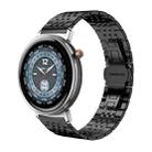 For Honor Watch Fit 22mm xDfind Seven-bead Solid Stainless Steel Watch Band(Black) - 1