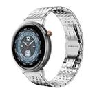 For Honor Watch Fit 22mm xDfind Seven-bead Solid Stainless Steel Watch Band(Silver) - 1