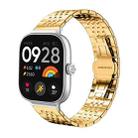 For Xiaomi Smart Band 9 Pro/Redmi Watch 5/4 20mm xDfind Seven-bead Solid Stainless Steel Watch Band(Gold) - 1