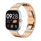 For Xiaomi Smart Band 9 Pro/Redmi Watch 5/4 20mm xDfind Seven-bead Solid Stainless Steel Watch Band(Rose Gold) - 1