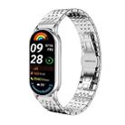 For Xiaomi Smart Band 10 / 9 / 8 NFC 14mm xDfind Seven-bead Solid Stainless Steel Watch Band(Silver) - 1