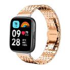 For Redmi Watch 3 Active / Lite 20mm xDfind Seven-bead Solid Stainless Steel Watch Band(Rose Gold) - 1