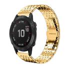 For Garmin Fenix 8/7X/6X/5X 26mm 22mm xDfind Seven-bead Solid Stainless Steel Watch Band(Gold) - 1