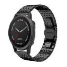 For Garmin Fenix 8/7S/6S/5S 20mm 18mm xDfind Seven-bead Solid Stainless Steel Watch Band(Black) - 1