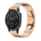 For Garmin Fenix 8/7S/6S/5S 20mm 18mm xDfind Seven-bead Solid Stainless Steel Watch Band(Rose Gold) - 1
