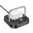 hoco CQ16B Astute 2 in 1 Desktop Wireless Charger(Black) - 3