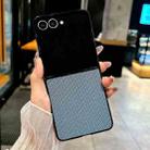 For Samsung Galaxy Z Flip7 5G Weave Texture PU Hybrid PC Phone Case(Blue) - 2