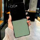 For Samsung Galaxy Z Flip7 5G Weave Texture PU Hybrid PC Phone Case(Green) - 2