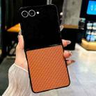 For Samsung Galaxy Z Flip7 5G Weave Texture PU Hybrid PC Phone Case(Brown) - 2