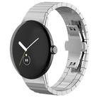 For Google Pixel Watch 3 45mm 22mm xDfind One-bead Bamboo Solid Stainless Steel Watch Band(Silver) - 1