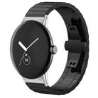 For Google Pixel Watch 3 / 2 / 1 41mm 20mm xDfind One-bead Bamboo Solid Stainless Steel Watch Band(Black) - 1