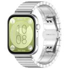 For Huawei Watch Fit4 / Fit3 / Fit4 Pro 20mm xDfind One-bead Bamboo Solid Stainless Steel Watch Band(Silver) - 1