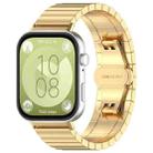 For Huawei Watch Fit4 / Fit3 / Fit4 Pro 20mm xDfind One-bead Bamboo Solid Stainless Steel Watch Band(Gold) - 1