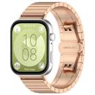 For Huawei Watch Fit4 / Fit3 / Fit4 Pro 20mm xDfind One-bead Bamboo Solid Stainless Steel Watch Band(Rose Gold) - 1
