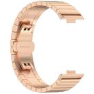 For Huawei Watch Fit4 / Fit3 / Fit4 Pro 20mm xDfind One-bead Bamboo Solid Stainless Steel Watch Band(Rose Gold) - 3
