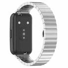 For Huawei Band 10 / 9 / 8 14mm xDfind One-bead Bamboo Solid Stainless Steel Watch Band(Silver) - 2