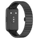 For Huawei Band 10 / 9 / 8 14mm xDfind One-bead Bamboo Solid Stainless Steel Watch Band(Black) - 2