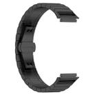 For Huawei Band 10 / 9 / 8 14mm xDfind One-bead Bamboo Solid Stainless Steel Watch Band(Black) - 3