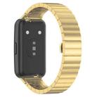 For Huawei Band 10 / 9 / 8 14mm xDfind One-bead Bamboo Solid Stainless Steel Watch Band(Gold) - 2