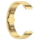 For Huawei Band 10 / 9 / 8 14mm xDfind One-bead Bamboo Solid Stainless Steel Watch Band(Gold) - 3