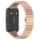 For Huawei Band 10 / 9 / 8 14mm xDfind One-bead Bamboo Solid Stainless Steel Watch Band(Rose Gold) - 2