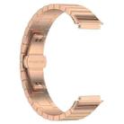 For Huawei Band 10 / 9 / 8 14mm xDfind One-bead Bamboo Solid Stainless Steel Watch Band(Rose Gold) - 3