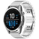 For Garmin Fenix 8/7S/6S/5S 20mm 18mm xDfind One-bead Bamboo Solid Stainless Steel Watch Band(Silver) - 1