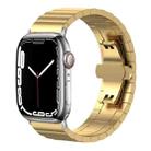 For Apple Watch 38 / 40 / 41 / S10 42mm 20mm xDfind One-bead Bamboo Solid Stainless Steel Watch Band(Gold) - 1