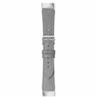 For Fitbit Charge 6 / 5 Cowhide Leather Watch Band(Grey) - 2