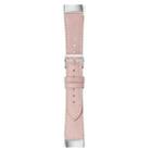 For Fitbit Charge 6 / 5 Cowhide Leather Watch Band(Light Pink) - 2