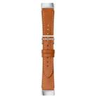 For Fitbit Charge 6 / 5 Cowhide Leather Watch Band(Brown) - 2