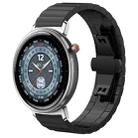 For Honor Watch Fit 22mm xDfind One-bead Bamboo Solid Stainless Steel Watch Band(Black) - 1